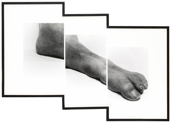 John Coplans, "Self portrait (Stepped foot)", 1989.