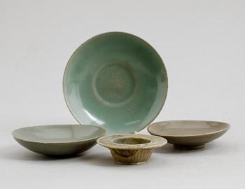 FAT, 4 st, porslin samt soapstone, Kina.