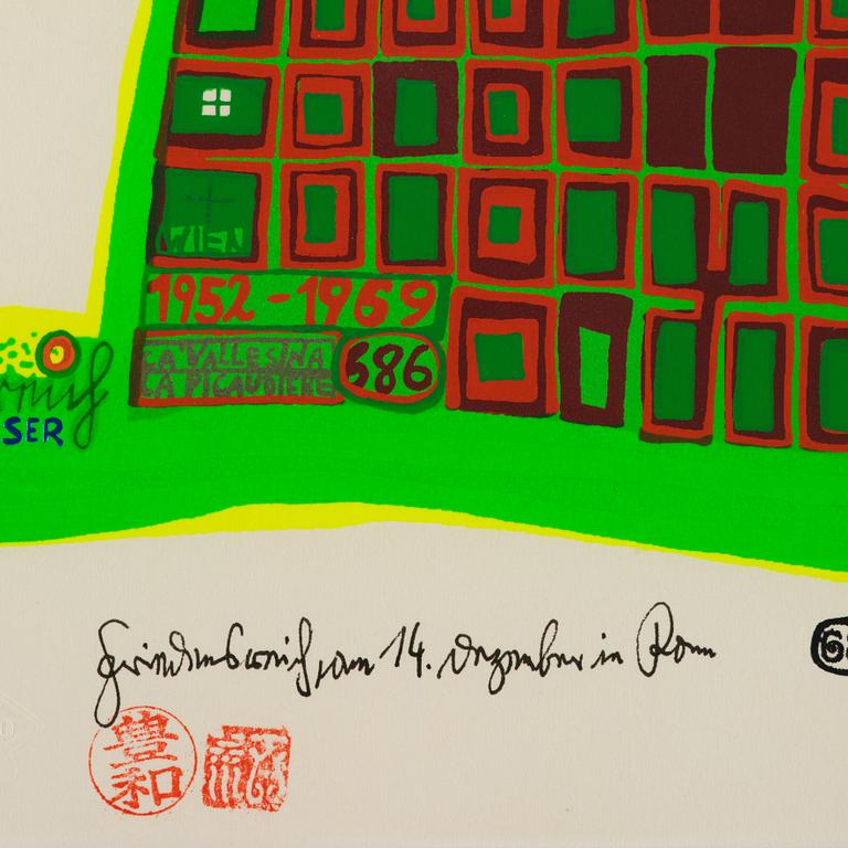 Friedensreich Hundertwasser, "Good Morning City - Bleeding Town".