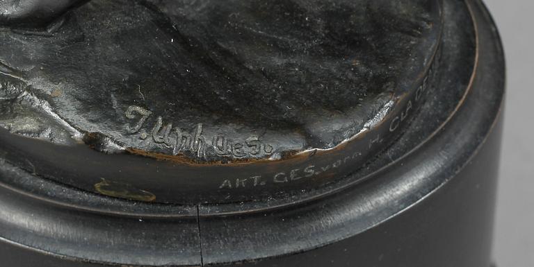 JOSEPH JOHANNES UPHUES, efter. Skulptur, brons. Signerad.