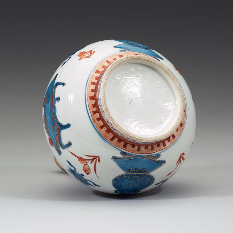 FLASKA, porslin, imari, Qing dynastin, Kangxi (1662-1722).