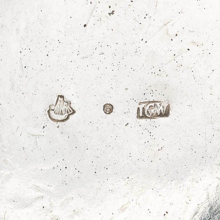 A Swedish 18th century silver coffee-pot, mark of Johan Grönwall, Vänersborg (1753-1784).