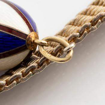 Necklace with 22 miniature Easter eggs, one of which is by Carl Fabergé.