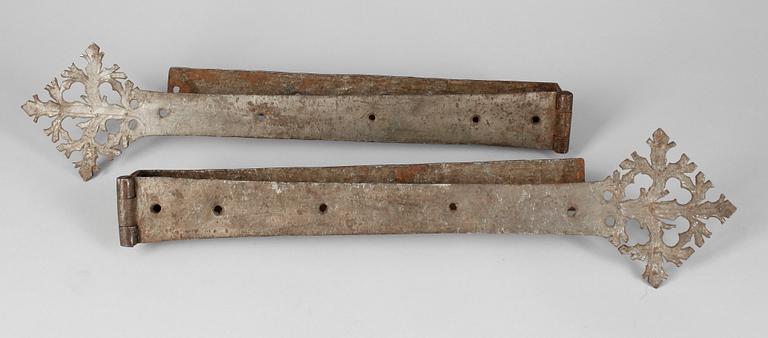 GÅNGJÄRNSBESLAG, ett par, renässans, 1500-tal.