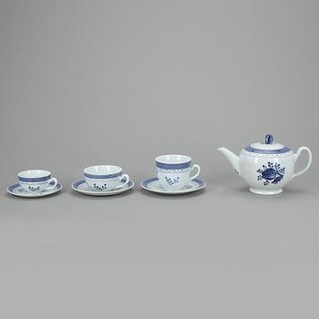 SERVISDELAR, 22 delar, fajans,"Tranquebar", Royal Copenhagen, 1900-tal.