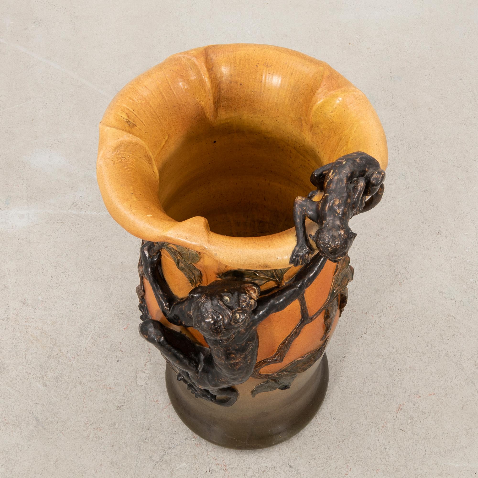 Floor vase Peter Ipsen Denmark early 20th century.