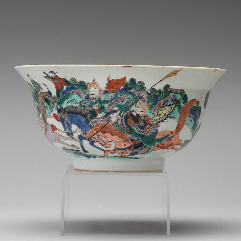 A famille verte bowl, Qingdynasty, Kangxi (1662-1722).