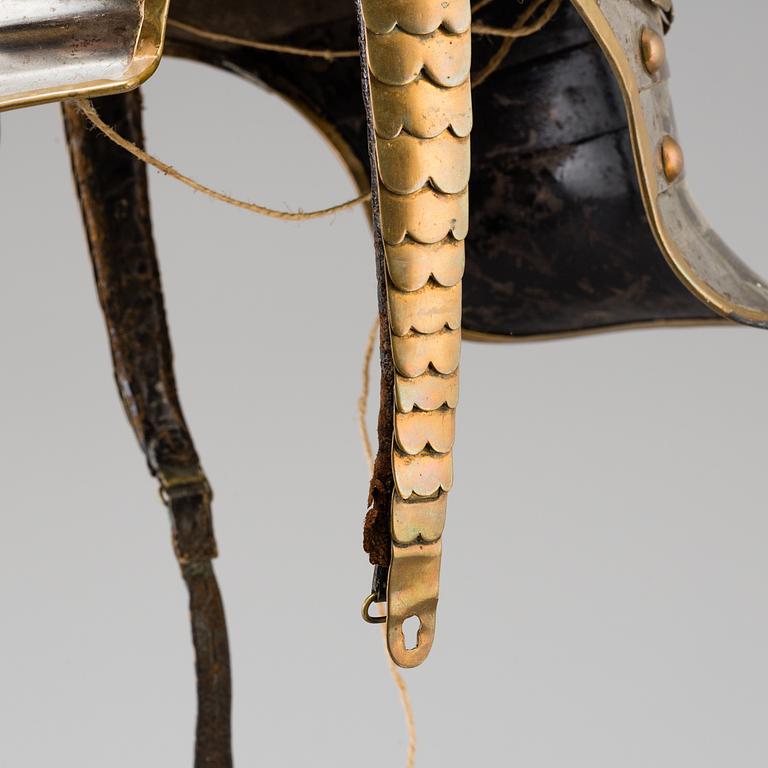 A Swedish Royal cavalry helmet  m/1879-1900-1928, early 20th century.