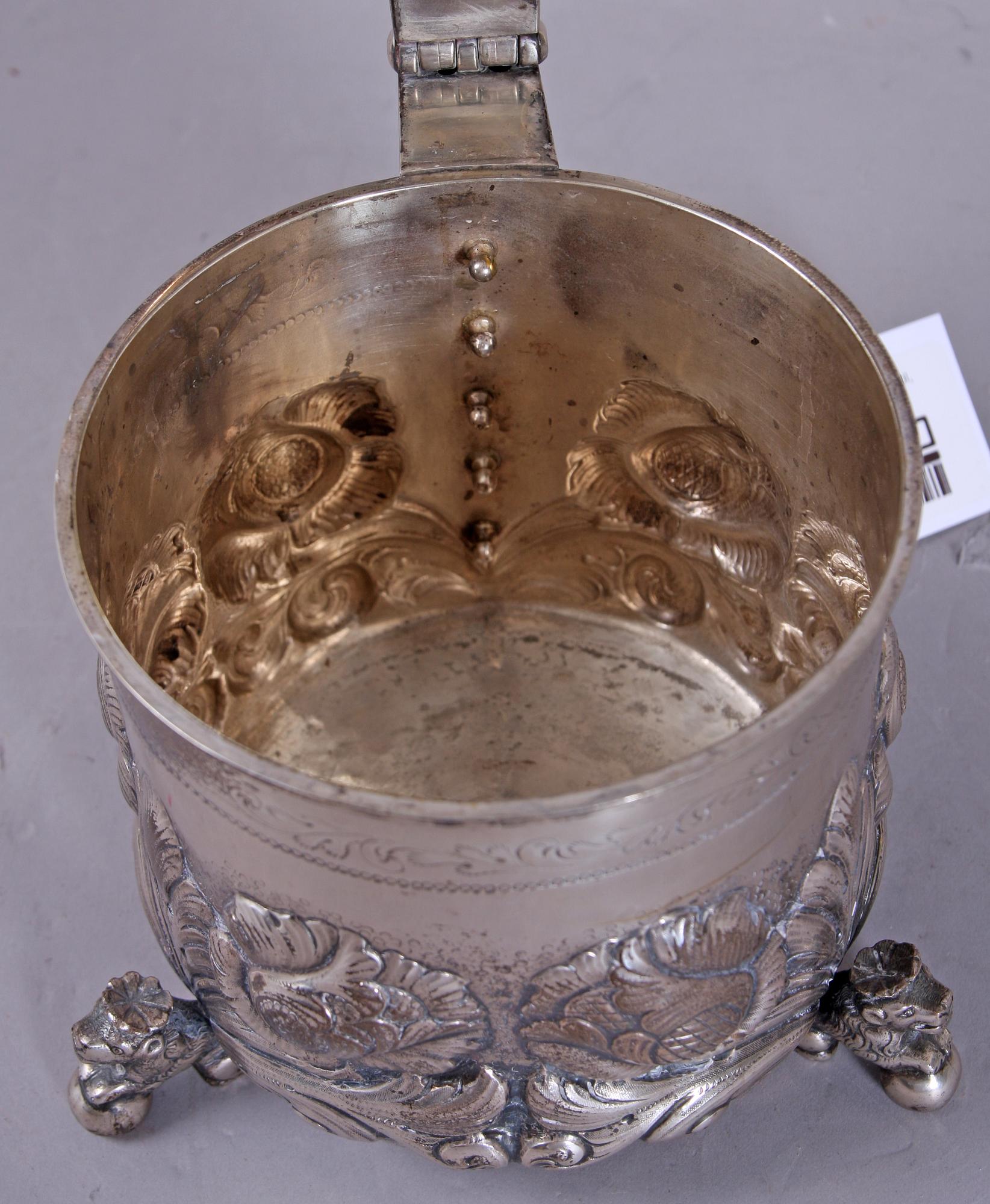 DRYCKESKANNA, silver, barockstil, 1900-talet.