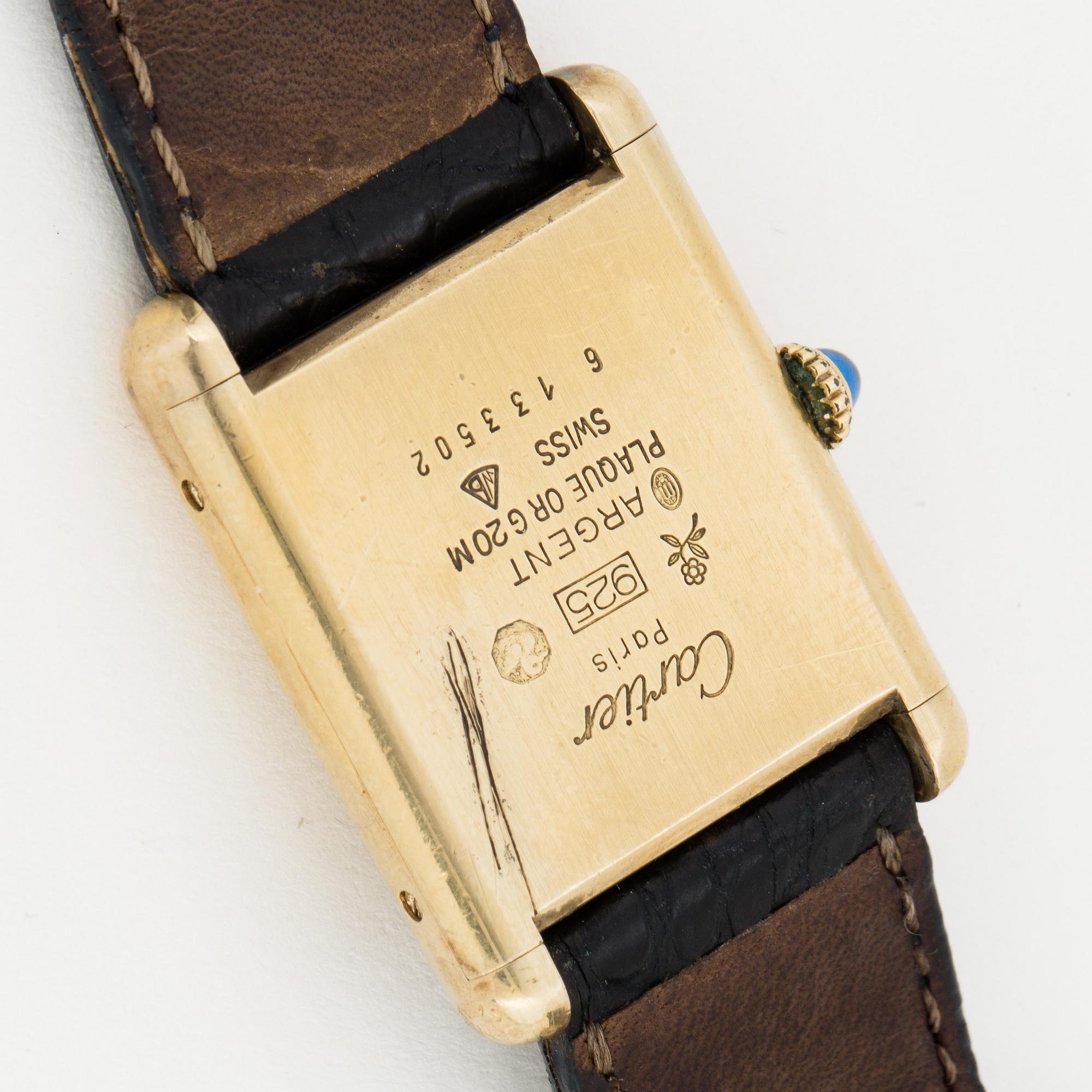 must de CARTIER Tank Argent wristwatch 23 5 x 30 mm. Bukowskis