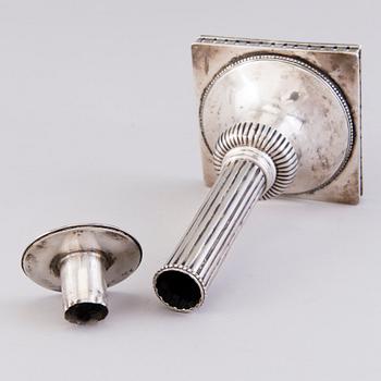 A PIAR OF FINNISH CANDLESTICKS, silver, Anders Christian Levon, Turku 1799.