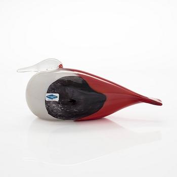 Oiva Toikka, a glass 'Karelia bird', signed O. Toikka Nuutajärvi.