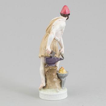 A Berlin porcelain figur of 'Hephaistos', Germany, end of 19th Century.