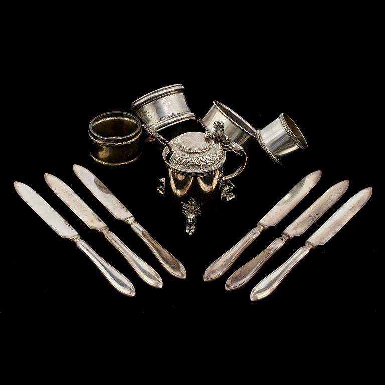 PARTI SILVER, 13 delar, 1900-tal, ca 360 gr.