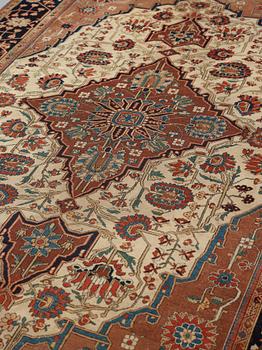 SEMI-ANTIQUE KASHAN A SO CALLED MOTACHEM. 209,5 x 122,5 cm.