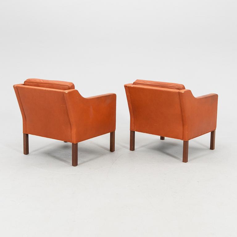 Børge Mogensen, a pair of armchairs model 2421-22, Fredericia Stolefabrik Denmark.