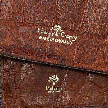 Mulberry, väska samt kalender omslag och plånbok, vintage, England.