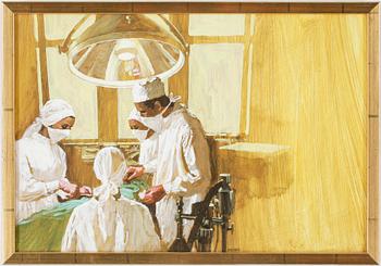 YRJÖ EDELMANN, olja på papper, signerad.