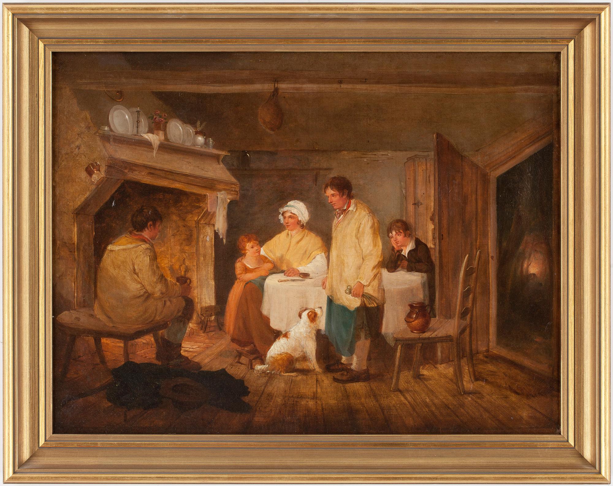 OKÄND KONSTNÄR, olja på duk, osignerad, 1800-tal.