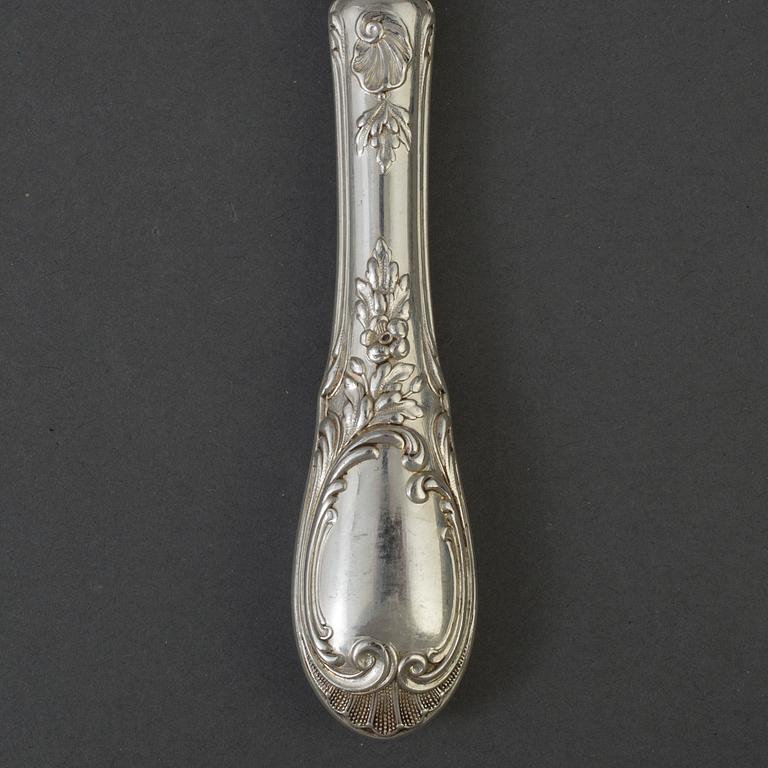 BESTICK, 144 delar, silver, Tyskland, 1900-talets första hälft. Vikt ca 5500 g.