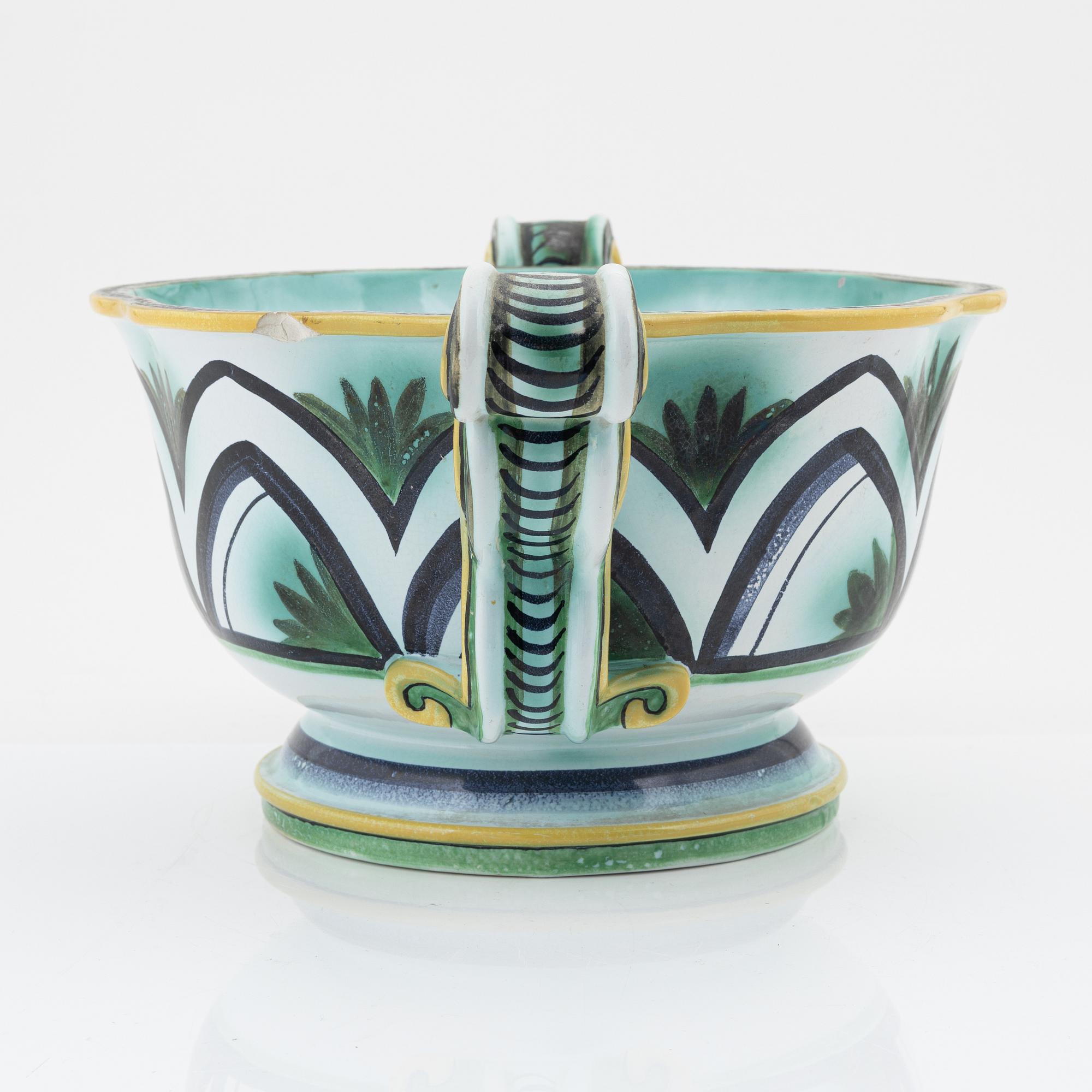 Arthur Percy, skål, flintgods, Swedish Grace, Gefle, 1920/30-tal.