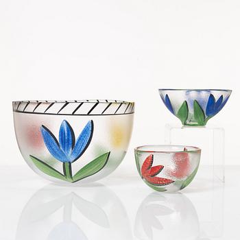 Ulrica Hydman-Vallien, matservis, 42 delar, glas, modell "Tulipa", Kosta Boda.