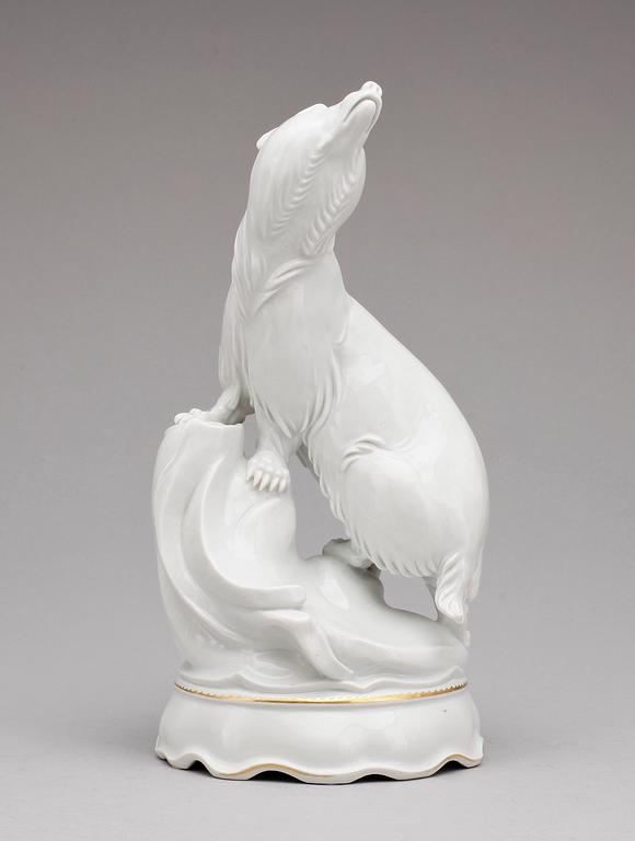 FIGURIN, blanc de chine, Meissen, 1900-tal.