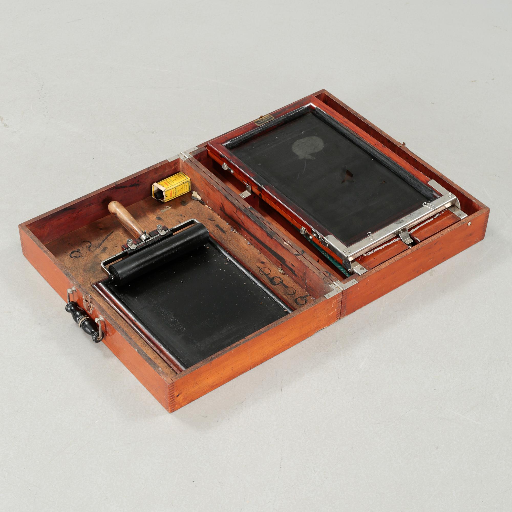 MIMEOGRAF, Ellam's Duplicator, "Diaphragm Model", omkring sekelskiftet 1900.