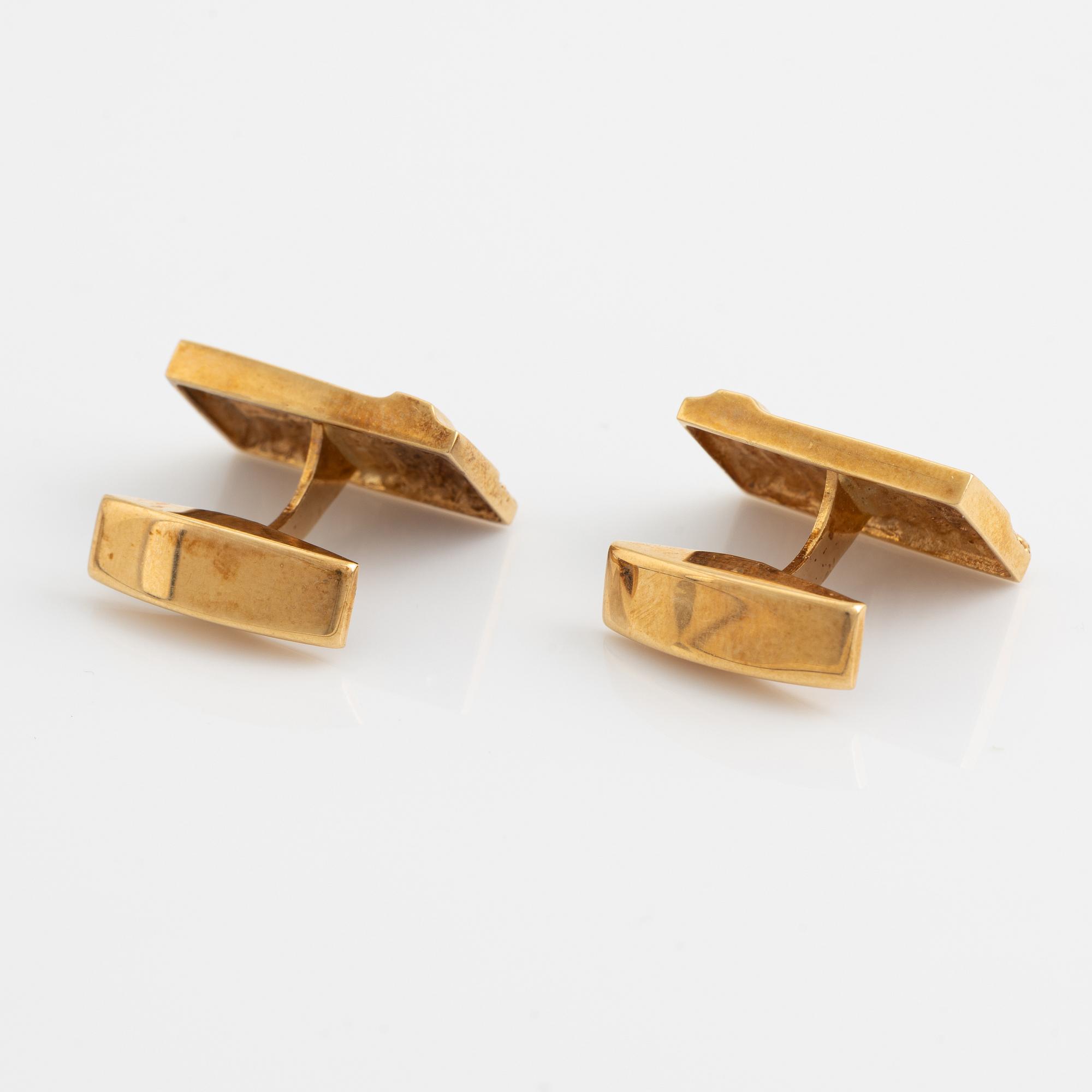 Bengt Hallberg, smyckesset, 3 delar, 18K guld, med små diamanter.