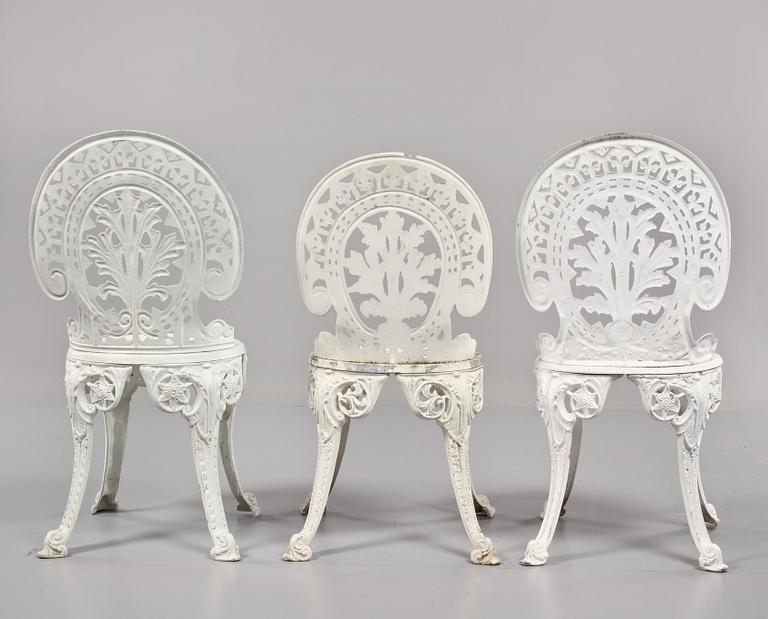 TRÄDGÅRDSSTOLAR, 3 st, 1900-talets slut.