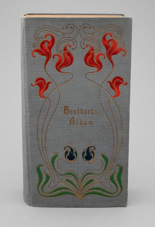 BREFKORTSALBUM, ca 300 st, mest Sverige, tidigt 1900-tal.