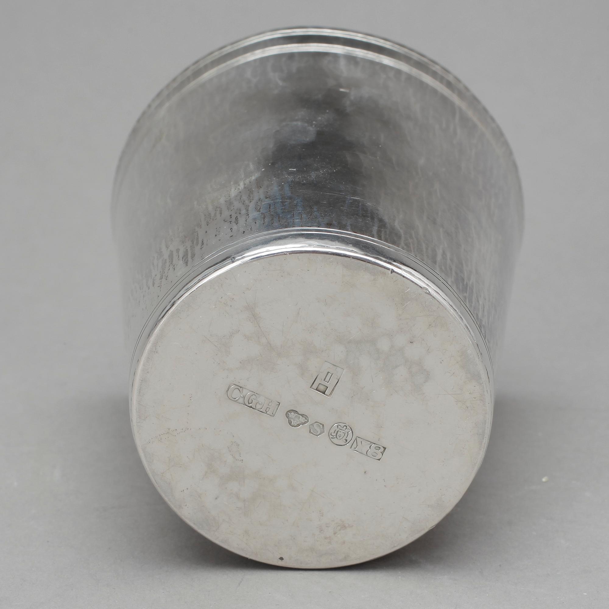 BÄGARE, silver, CG Hallberg, Stockholm, 1949. Vikt ca 235g.