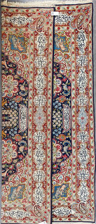 MATTA, semiantik/old Kirman figural, ca 258x170 cm.