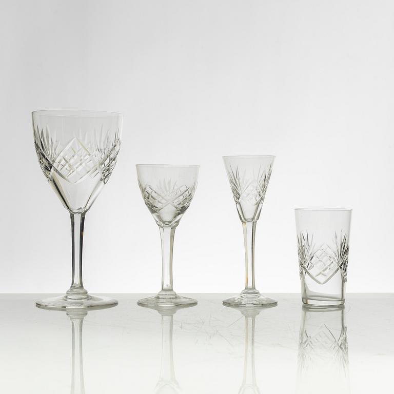 A 44-piece "Helga" glass service, Kosta, Sweden.