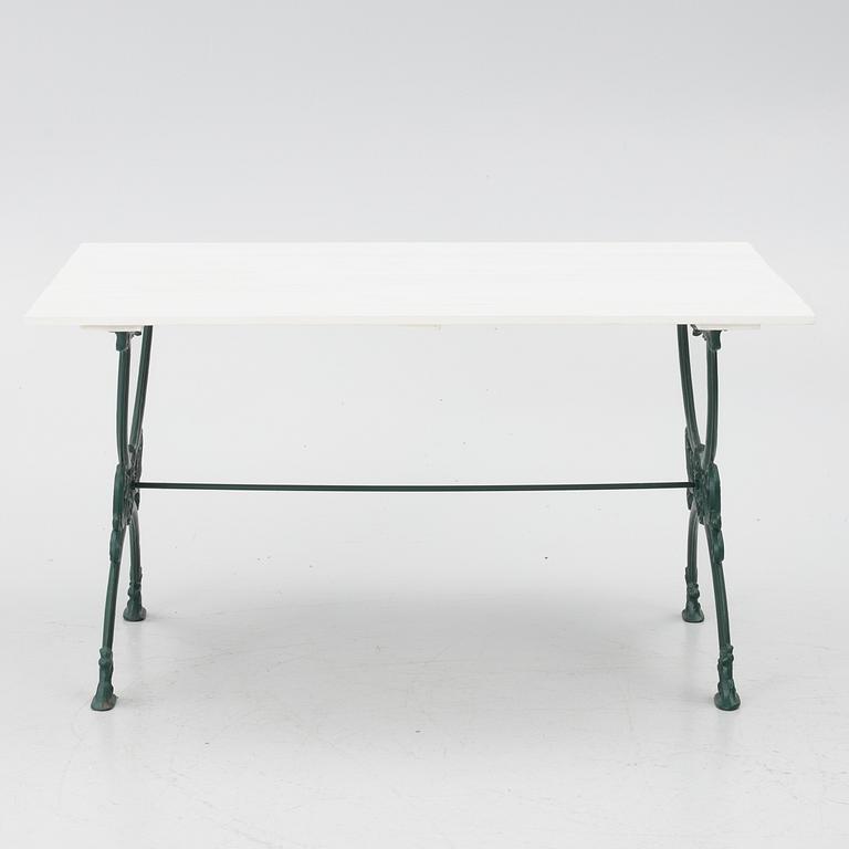 Garden bench, armchair and table, 20th century.