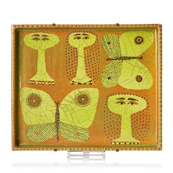 158. Birger Kaipiainen, a ceramic plate/tray, Rörstrand 1950s.