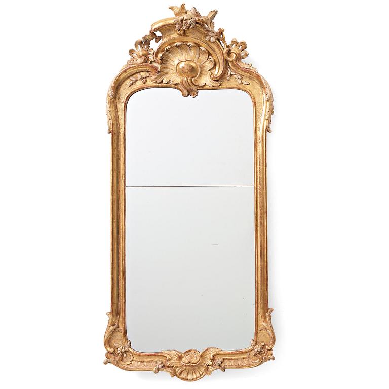 A Swedish Rococo 18th century mirror.