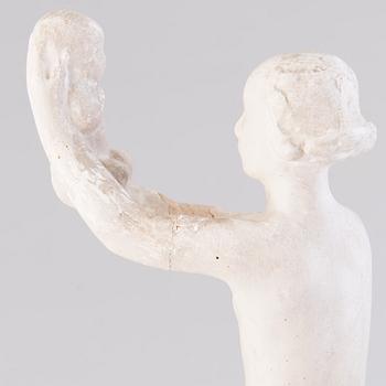 VIKTOR JANSSON, a gypsum sculpture signed Faffan J.