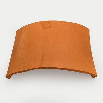 Kyllikki Salmenhaara, a 'winding' red clay sculpture, signed KS.