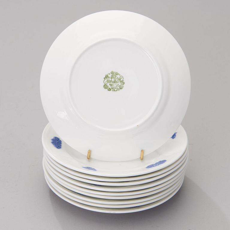 KAFFESERVIS, 20 delar, benporslin, "Blå Blom", Old Gustavsberg, 1960-tal.