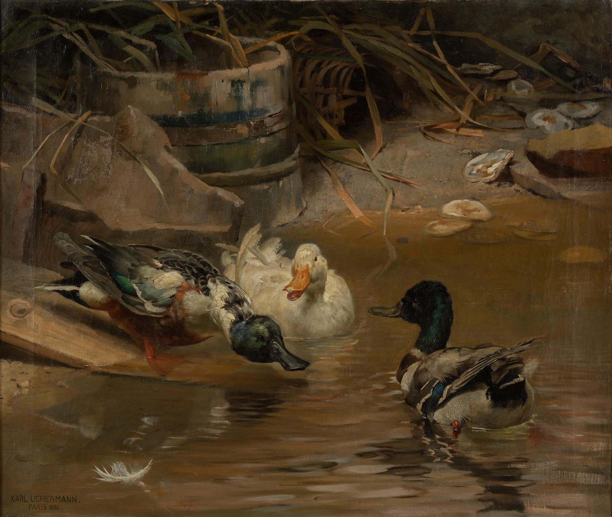 KARL UCHERMANN, oil on canvas, signed and dated Paris 1880.