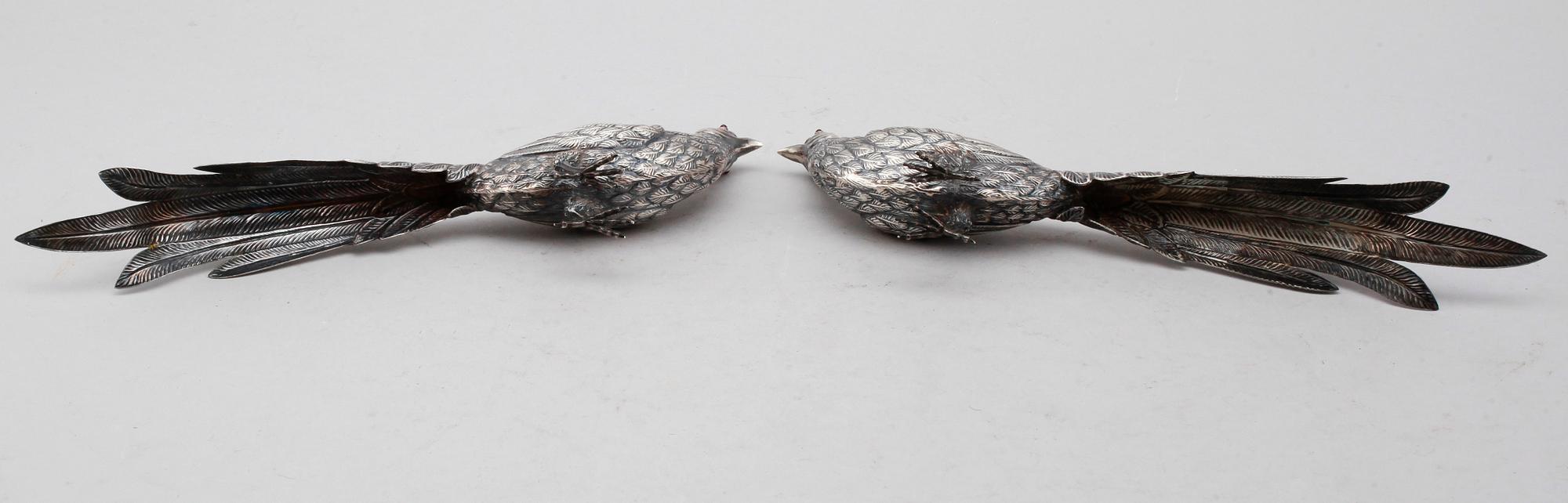 FIGURER, 1 par, silver, Spanien, 1900-talets andra hälft. Vikt ca 155 gram.