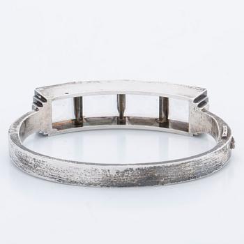 Wiwen Nilsson, armband, Lund 1939, sterling med bergkristall.
