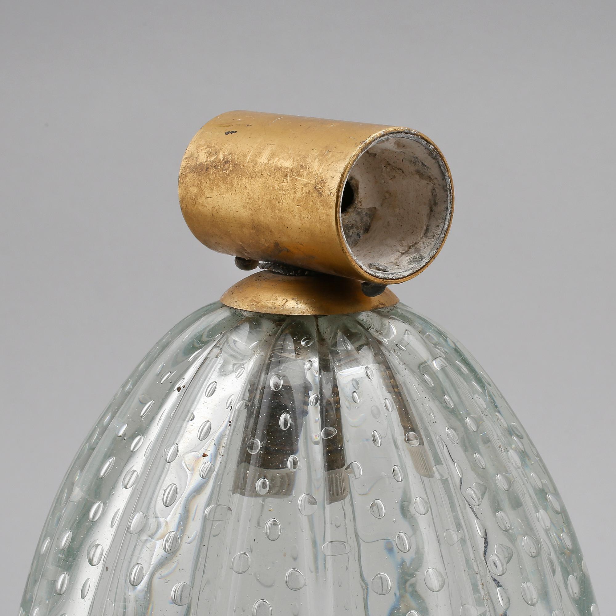 TAKLAMPA, glas, troligen Murano, 1900-talets mitt. Höjd ca 65 cm.