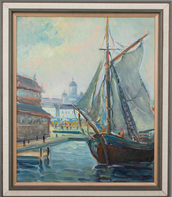 HUGO FINNEMAN, olja på skiva, signerad och daterad 1946.