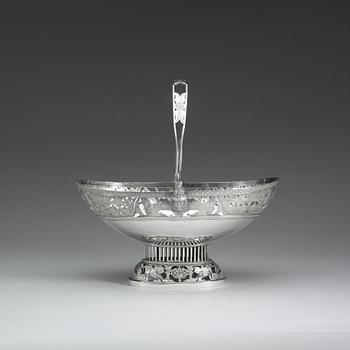 782. A Swedish 19th century silver basket, marks of Anders Lundqvist, Stockholm 1826.