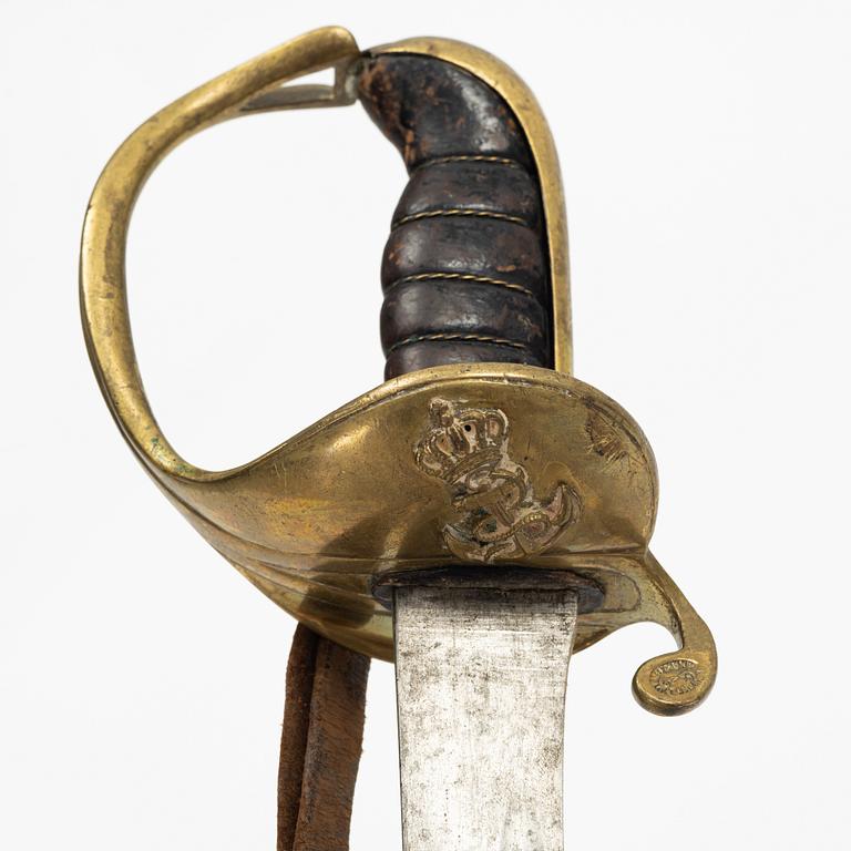 A Swedish naval NCO's hanger 1885 pattern, with scabbard.