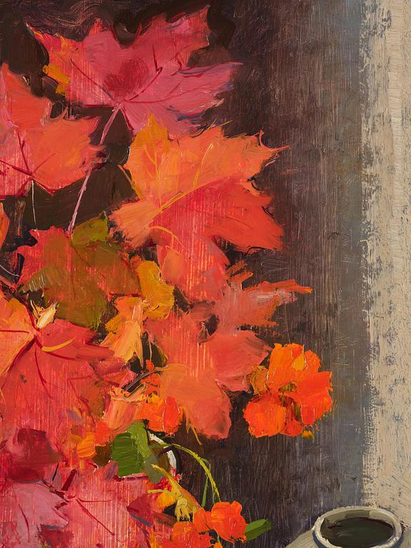 Olle Hjortzberg, Still Life with Maple Leaves.