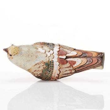 Tyra Lundgren, a stoneware sculpture of a dove, Sweden, mid 1900s.