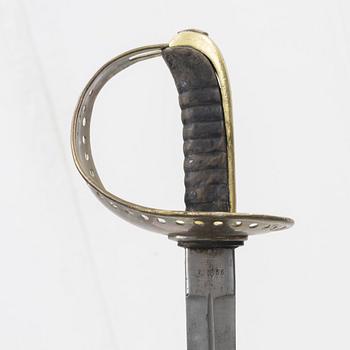 A Swedish cavalry sword with scabbard, 1893 pattern.